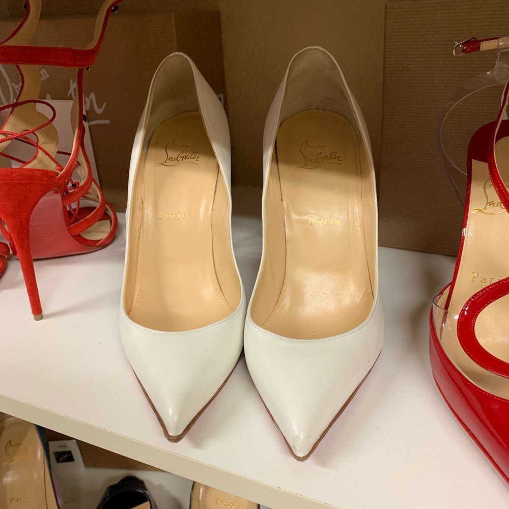 White Napa Leather Pigalle Follies 100